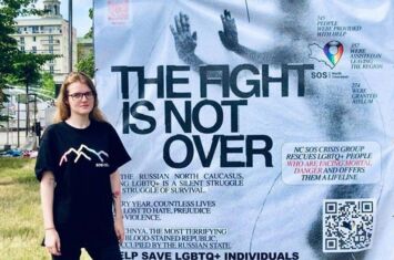 Nordkaukasus ist gefährlich für LGBTIQ-Personen. Eine Person von North Caucasus Crisis Group auf dem Pride in Warschau